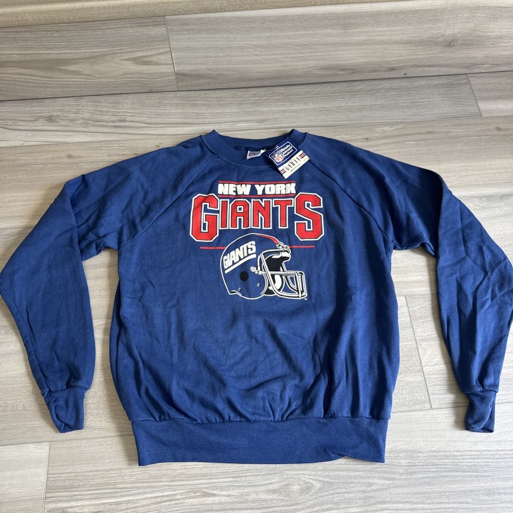 Vintage Garan New York Giants NFL Sweatshirt Youth XL 18 Blue NWT NEW USA Made